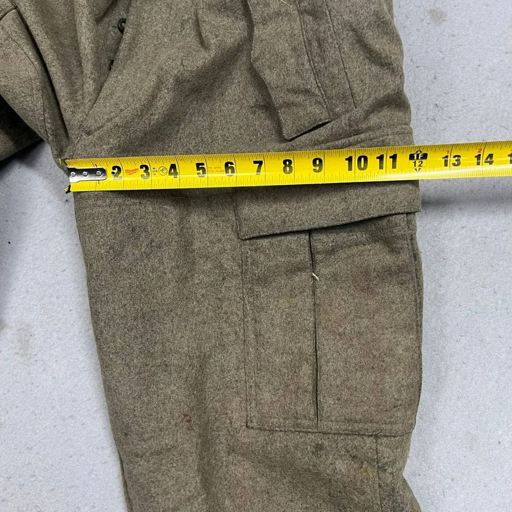 Vintage West German Military Wool Cargo Pants Schilling OHG Olive Drab Men 31x27